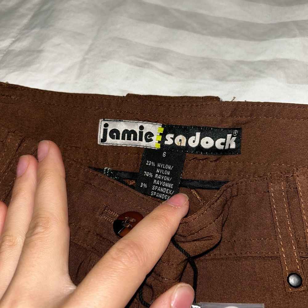 💜Jamie Sadock Chocolate Brown golf capris - Picture 2 of 5